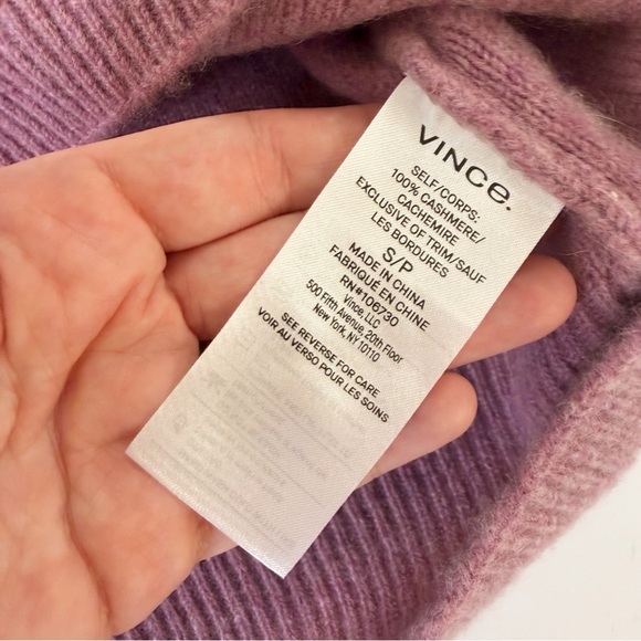 Vince Sweater Womens Small Boiled Cashmere Funnel Neck Pullover - Picture 8 of 11